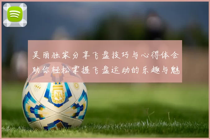 吴丽独家分享飞盘技巧与心得体会助你轻松掌握飞盘运动的乐趣与魅力