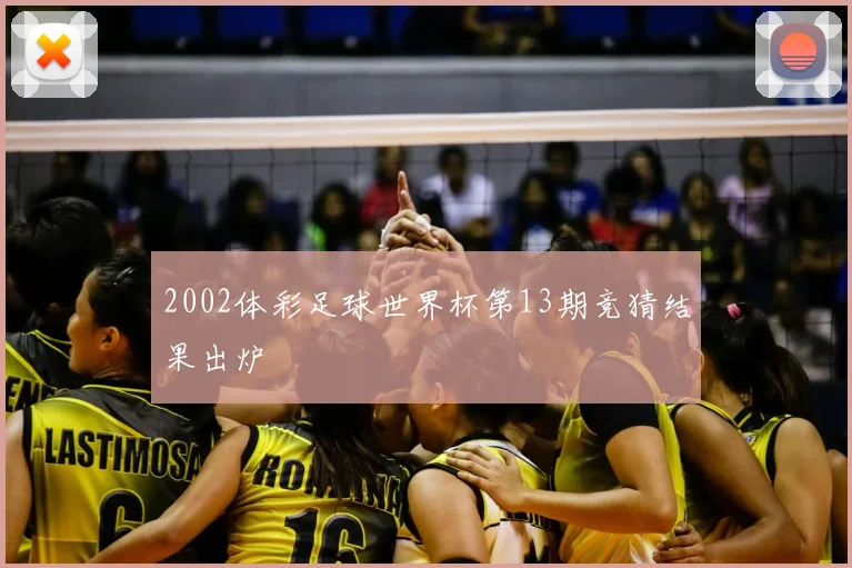 2002体彩足球世界杯第13期竞猜结果出炉
