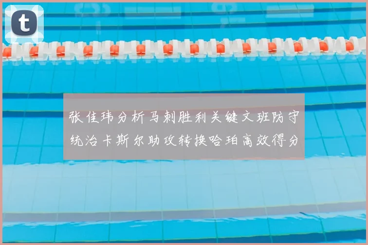 张佳玮分析马刺胜利关键文班防守统治卡斯尔助攻转换哈珀高效得分